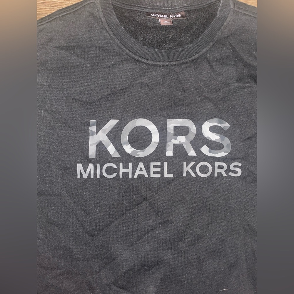 MICHAEL KORS Black and Camo Sweatshirt